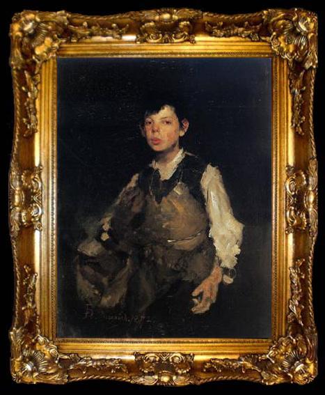 framed  Frank Duveneck The Whistling Boy, ta009-2